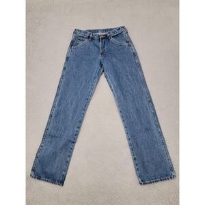 Roundhouse Jeans Mens 30x34 Stone Wash Blue Straight Denim Made USA Workwear